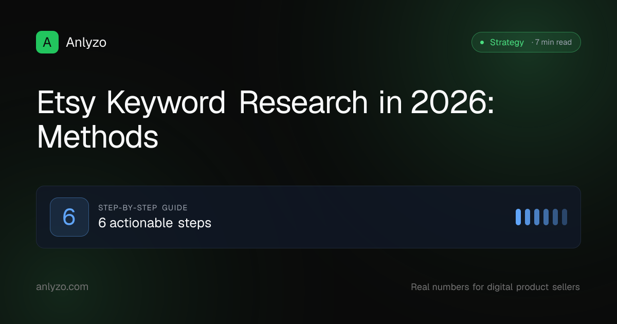 Etsy Keyword Research in 2026: Methods | Anlyzo